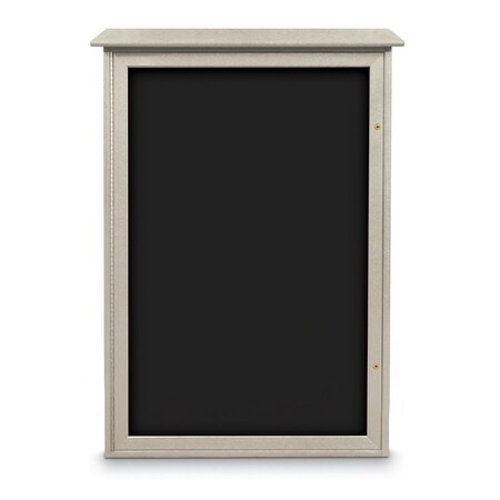 United Visual Products Outdoor Enclosed Combo Board, 72"x36", Gold Frame/Black Porc & Keylime UVCB7236ODG-BLKPORC-KEYLIME
